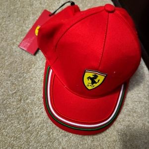 Ferrari boys red cap adjustable